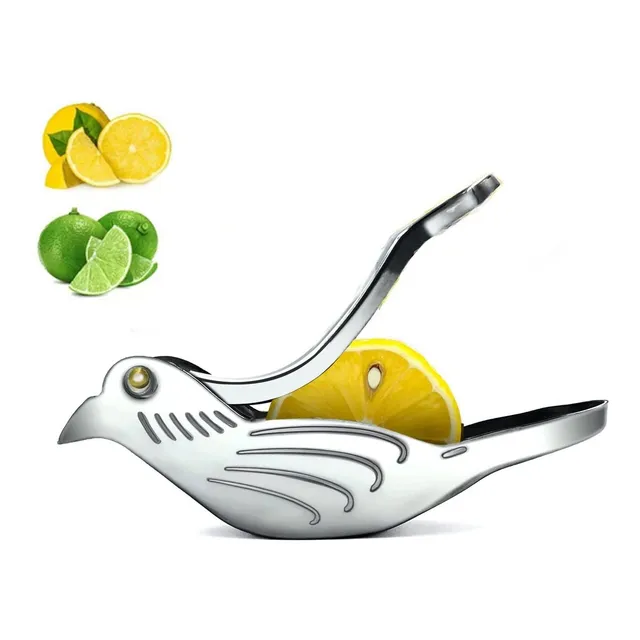 Exprimidor Manual Limon Lima Forma Pajaro Plateado 1 Unidad