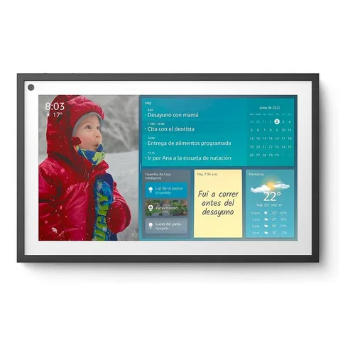 Asistente Virtual Amazon Echo Show 15 Full Hd 15.6'' Negro Color Blanca