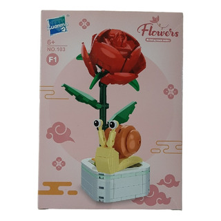 Pack 2 Bloques De Construcción Flores Insectos 3d Varios Pack 2 Bloques De Construcción Flores Insectos 3d Varios