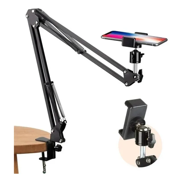 Brazo Soporte Celular Y Cámara Flexible Para Escritorio Mesa