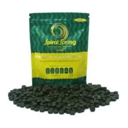 Spirulina Orgánica 2 Bolsas De 500 Bolitas C U Espirulina