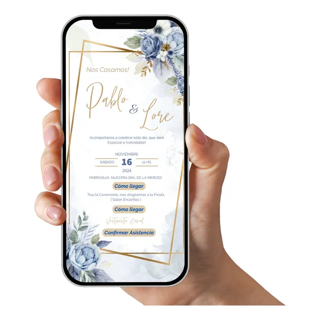 Invitación Digital Boda Y 15 Años - Pdf -mapa Y Confirmación