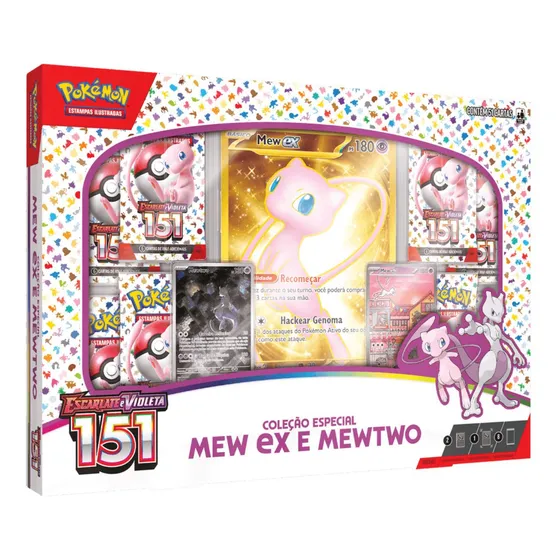 Box Pokémon Coleção 151 Mew Ex E Mewtwo - Copag Idioma Português COLEÇÃO 151 MEW EX E MEWTWO