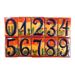 Numeros Para Casa Residenciales Exteriores Talavera, Cactus Numeros Para Casa Residenciales Exteriores Talavera, Cactus