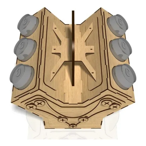 Porta Cerveza Motor V6 Vector Mdf Para Corte Laser