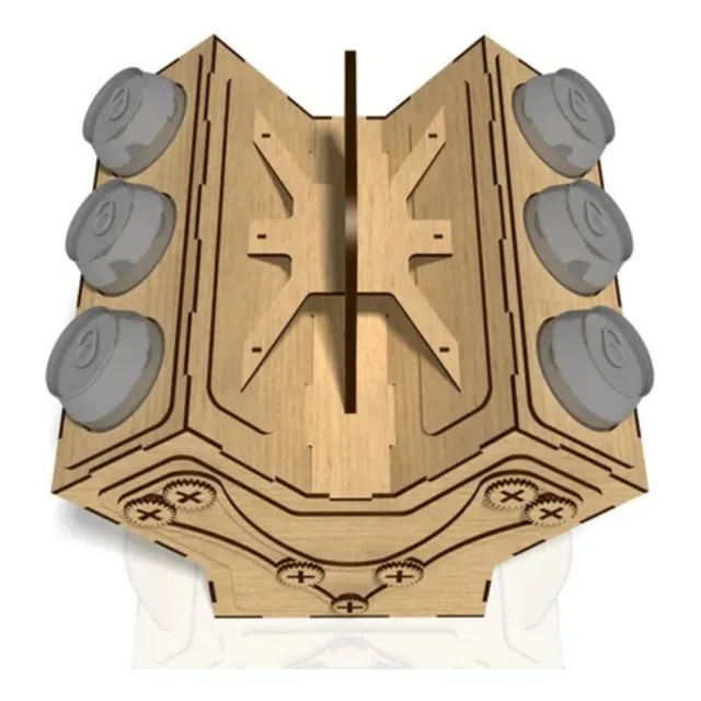 Porta Cerveza Motor V6 Vector Mdf Para Corte Laser