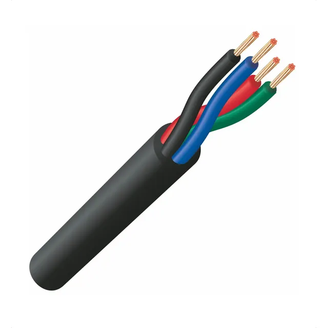 Cable para Luces Led Rgb Cordón Eléctrico 4 Pines 4x1mm 18 Awg 100% Cobre para Exterior 5 Mts Demasled