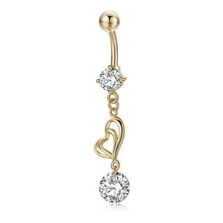 Arete Ombligo Piercing Corazon Zirconia Po1086 Full Arete Ombligo Piercing Corazon Zirconia Po1086 Full