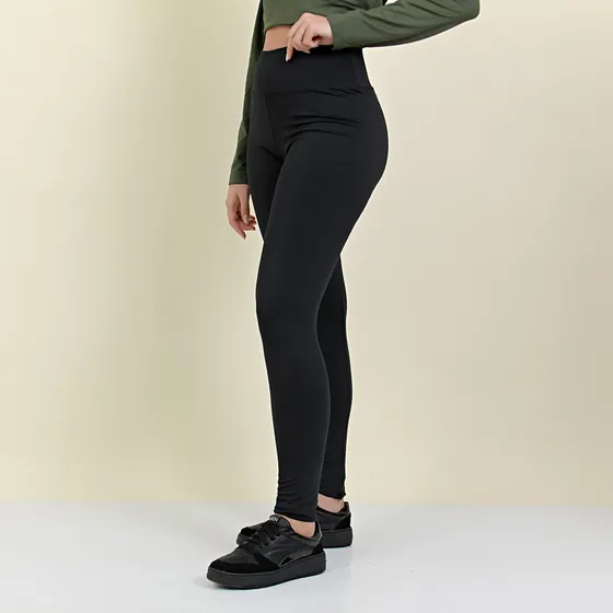 Calza Mujer Deportiva Anclot J&j Térmica Larga Negro