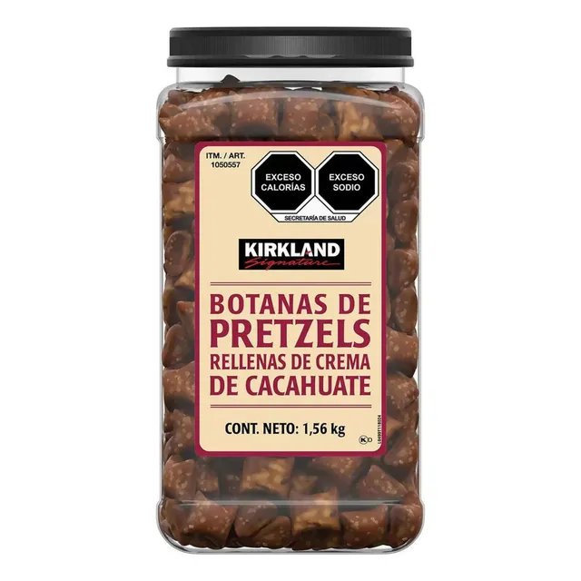 Pretzels Rellenas De Crema De Cacahuate Kirkland 1.56 Kg