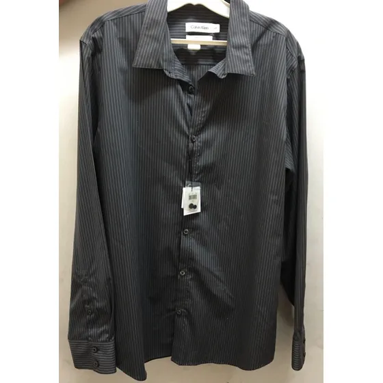 Camisa Negra De Rayas Calvin Klein Talla L Para Hombre