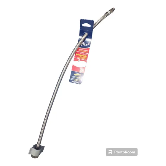 Canilla Acero 1/2 Lavabo 50cm Coflex