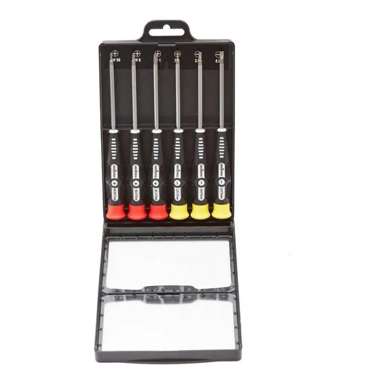 Kit Destornillador De Precisión Punta Plana 6 Piezas