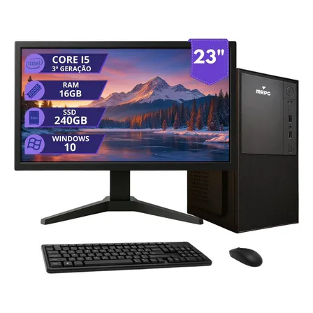 Computador Completo I5 3.6ghz 16gb Ssd 240gb Monitor 23 Hdmi 16 Gb