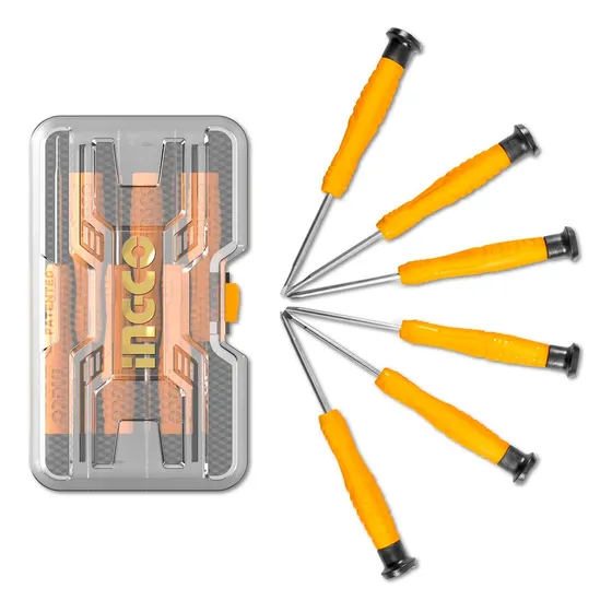 Set Destornilladores De Precisión 6pzas Ingco Hksd0618