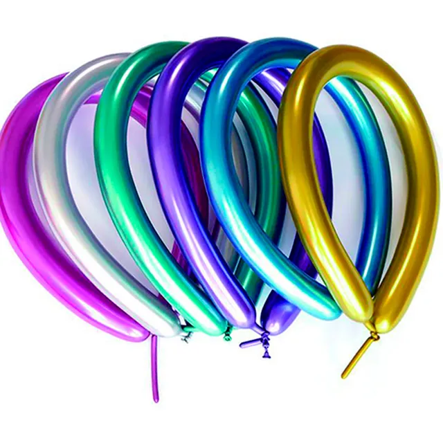 Globos Largos Cromados Multicolor 10pcs Belina®