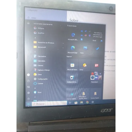 Notebook Acer Aspire 3 A315-33 - N17c4 C/ Carcaça Quebrada