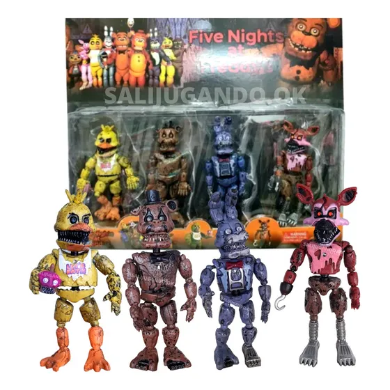 Set Muñecos Five Nights At Freddys Animatronicos X4 