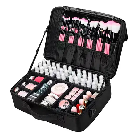 Porta Bolso de Maquillaje Care By Gadnic BR20 Impermeable 10 Divisores Ajustables