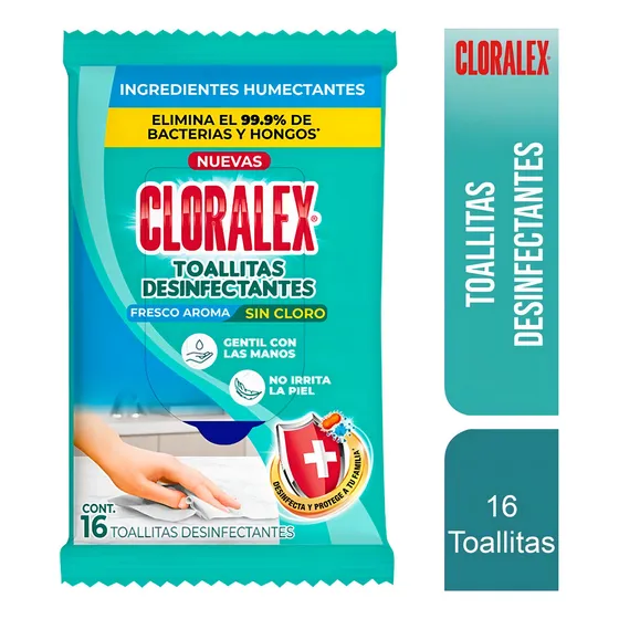 Toallita desinfectante Aroma Fresco Cloralex paquete 16 u