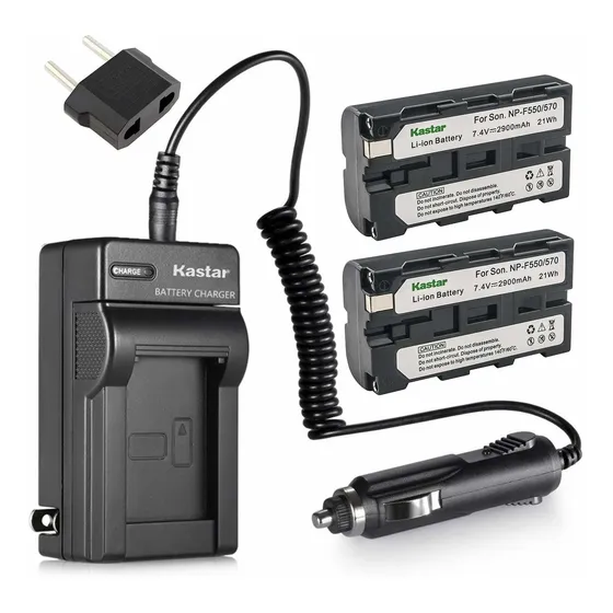 Kastar Bateria X2 Cargador Viaje Para Sony Np-f570 Led