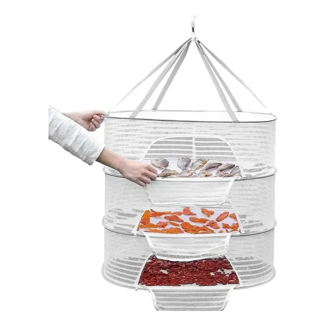Malla Red Colgante Para Deshidratar Alimentos 2 Capas