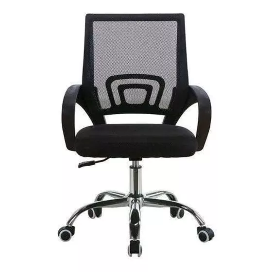 Silla De Escritorio Ergonómica Lumax Ezri Mesh Con Tapizado De Mesh Color Negra