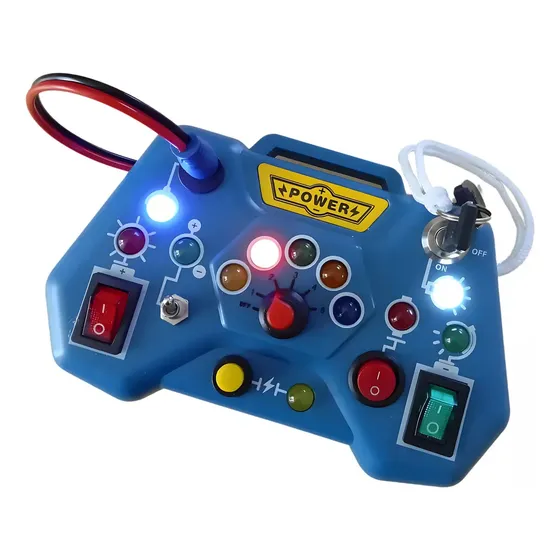 Brinquedo Educativo Montessori Sensorial C/ Luz Led E Botõe