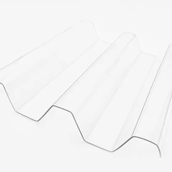 Kit 6 Telhas De Policarbonato Cristal Trapezoidal 2,44x0,99m