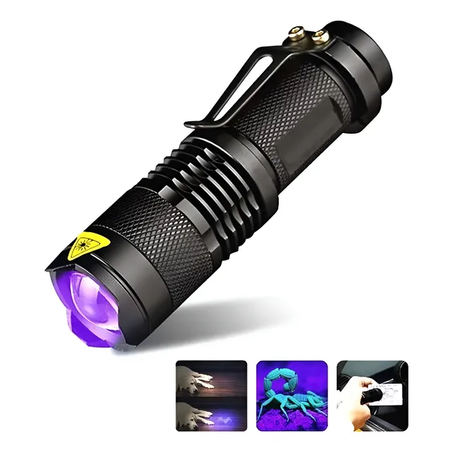 Linterna Uv Linterna Luz Ultravioleta Linternas Recargables Color De La Linterna Negro Color De La Luz Violeta