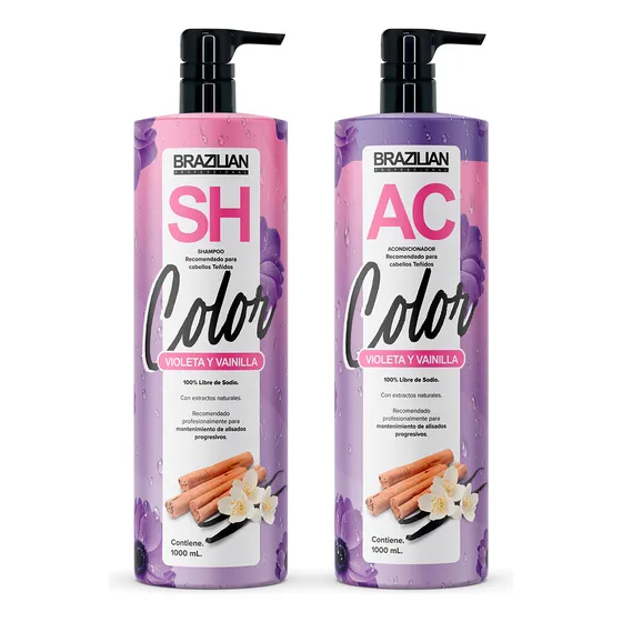 Shampoo Y Acondicionador Brazilian 1lt. Libre De Sodio