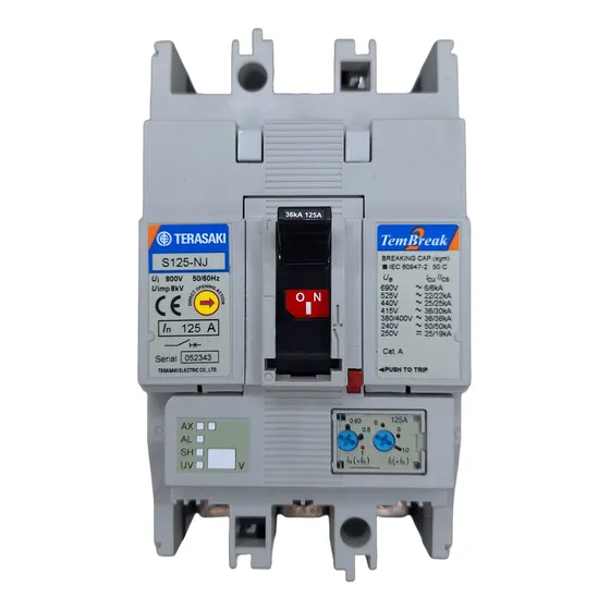 Interruptor Termomagnetico 125a 400v 36ka Terasaki S125-nj