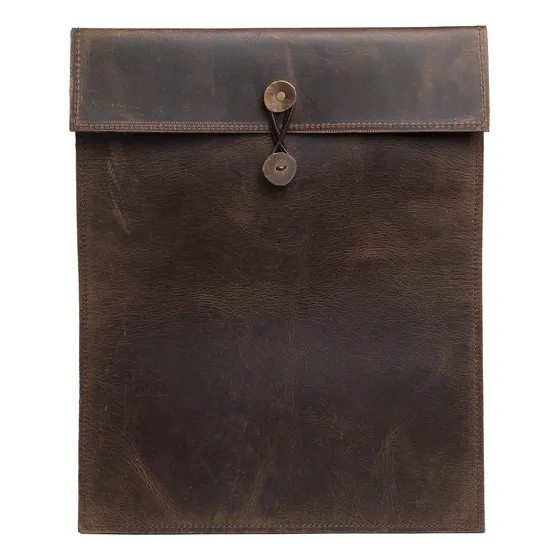 Carpeta Portafolio De Cuero Genuino Gran Espesor Franz Mossi