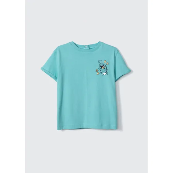 Camiseta Infantil Oversize Con Estampa - 5d8l