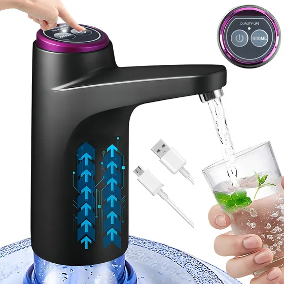 Dispensador De Agua Eléctrica Portátil Bomba Usb Recargable Js Djj0017a