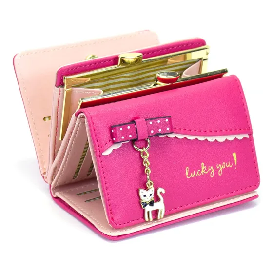 Billetera Sumgogo Pequeña Para Mujer Con Bonito Colgante De