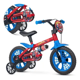 Bicicleta Infantil Aro 12 Nathor Homem Aranha Menino 2-5anos Bicicleta Infantil Aro 12 Nathor Homem Aranha Menino 2-5anos