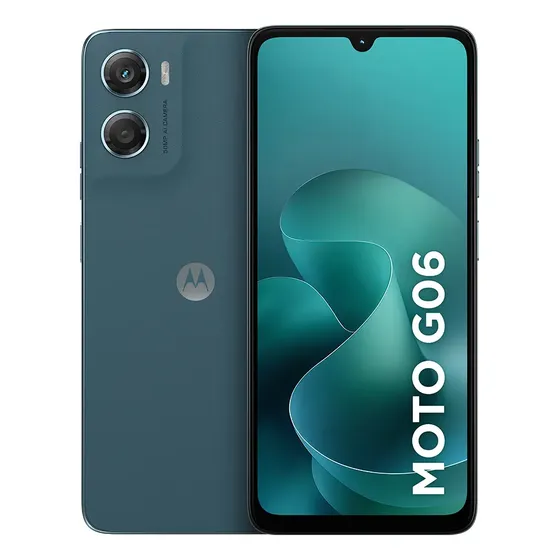 Smartphone Moto G06 Azul 128Gb/4RAm(+8 RAM boost), Câmera 50mp,Bateria 5200mah,tela 6,9"