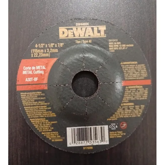 Disco De Corte Metal 4-1/2 X 3,2mm