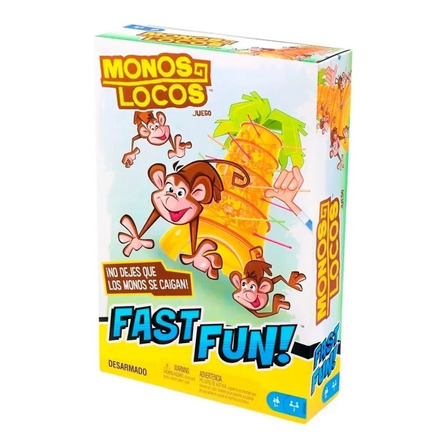 Juego de mesa Monos locos Fast fun Mattel GDG30