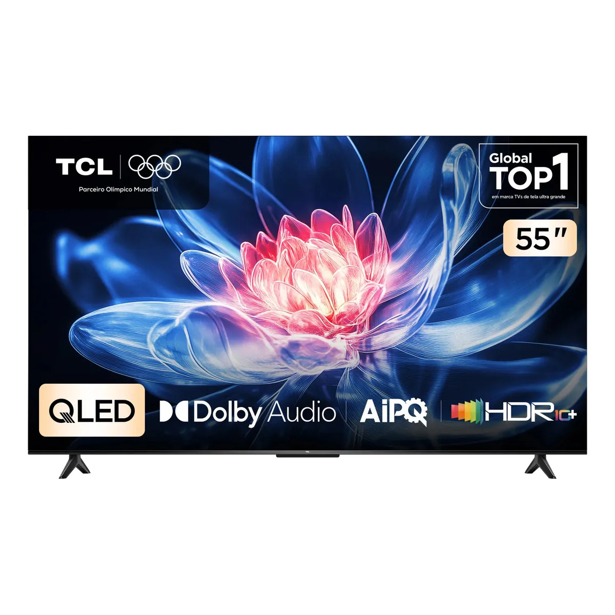 Smart TV TCL 55 Polegadas QLED 4K T6C WiFi Bluetooth Google TV Tela HVA e HDR10+ 55T6C
