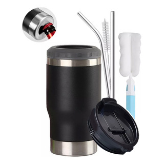Vaso Aislante De Acero Inoxidable Con Soporte Para Latas De Vaso Aislante De Acero Inoxidable Con Soporte Para Latas De