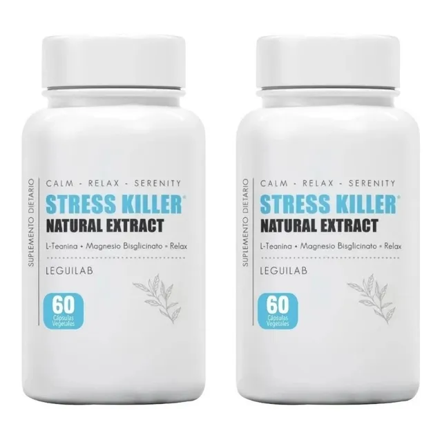 Stress Killer Bisglicinato De Magnesio + L Teanina X 2 Potes