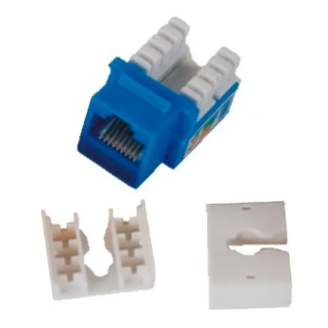 20 Pz Conector Jack Rj45 Cat6 90grados Enson Ens-jc6bl Azul