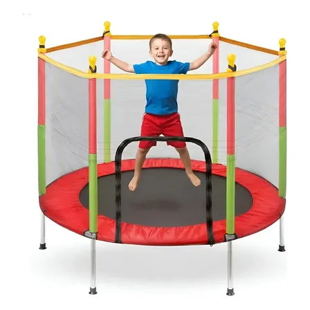 Cama Elástica Abkids para Crianças de 1,4 m com Rede de Proteção
