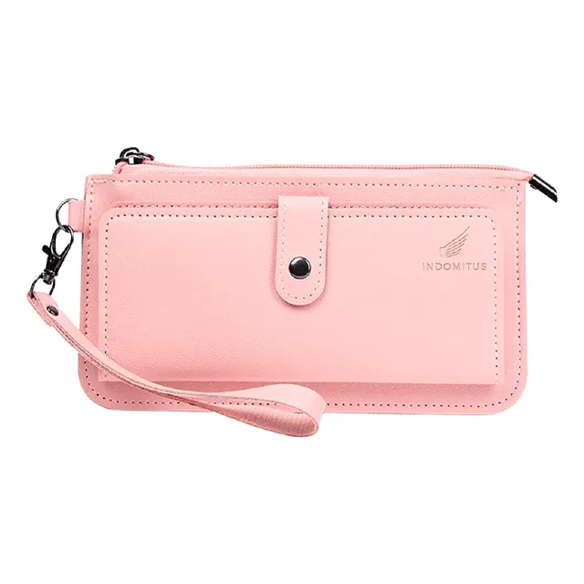 Billetera Cartera Larga Elegante Cuero Monedero Mujer Dama