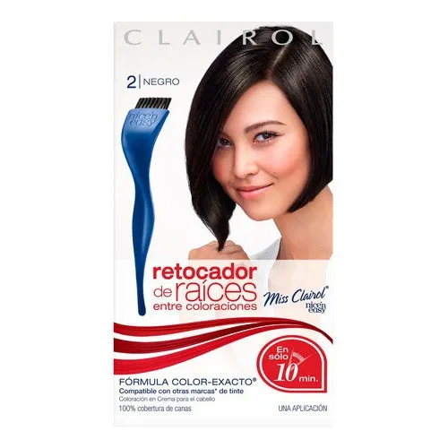 Tinte Clairol Miss Clairol Retocador de raíces tono 2 negro