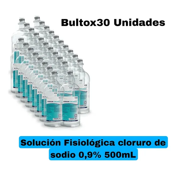 Solución Fisiológica Cloruro 0,9% 500ml Bultox30 Unidades 