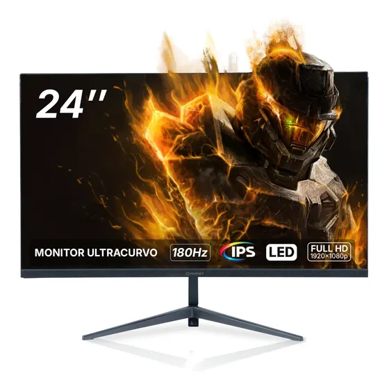 Monitor 24 Curvo Gamer 180hz Ips Full Hd Hdmi Display Nvinet