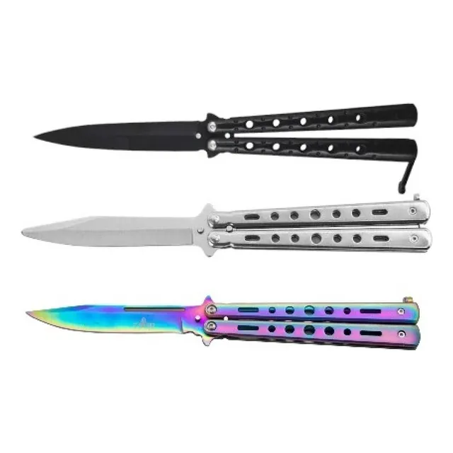 Cuchillo Navaja Mariposa Defensa Personal Táctico Camping